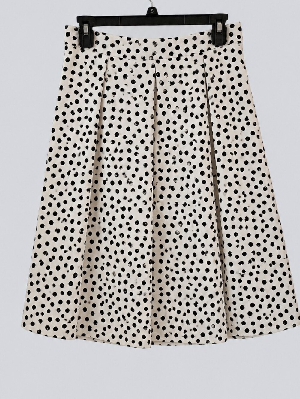 Who What Wear White and Black Polka Dot Midi Skirt - Picture 4 of 7